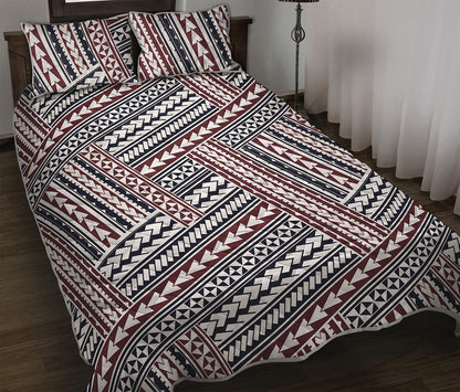 Maori Tribal Pattern Print Quilt Bed Set