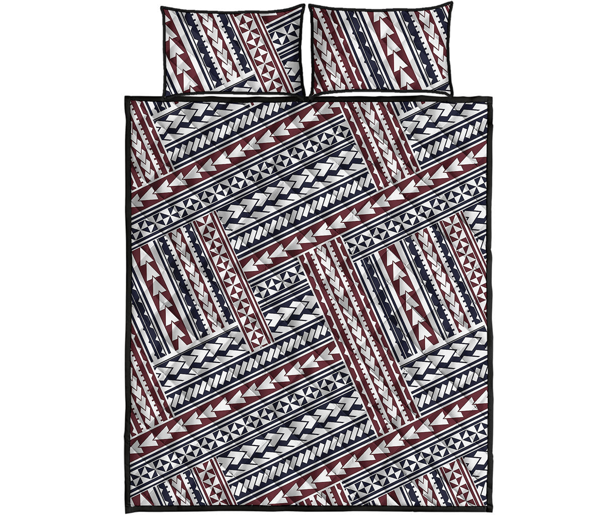 Maori Tribal Pattern Print Quilt Bed Set