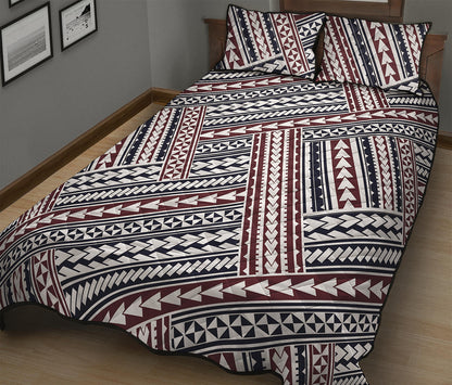 Maori Tribal Pattern Print Quilt Bed Set