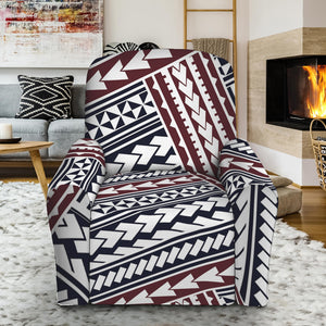 Maori Tribal Pattern Print Recliner Slipcover