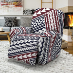 Maori Tribal Pattern Print Recliner Slipcover