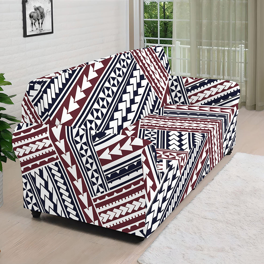 Maori Tribal Pattern Print Sofa Cover