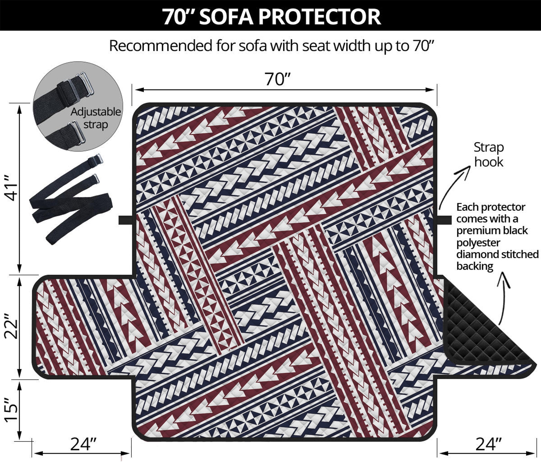 Maori Tribal Pattern Print Sofa Protector