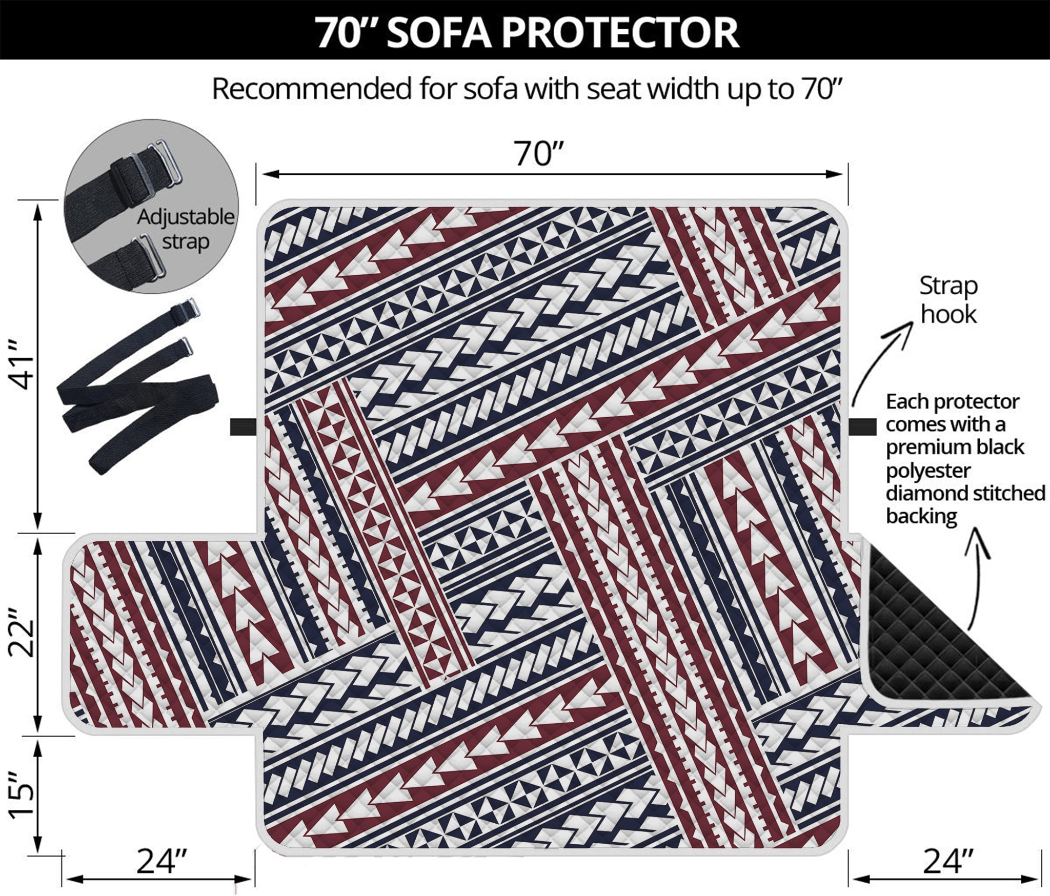 Maori Tribal Pattern Print Sofa Protector