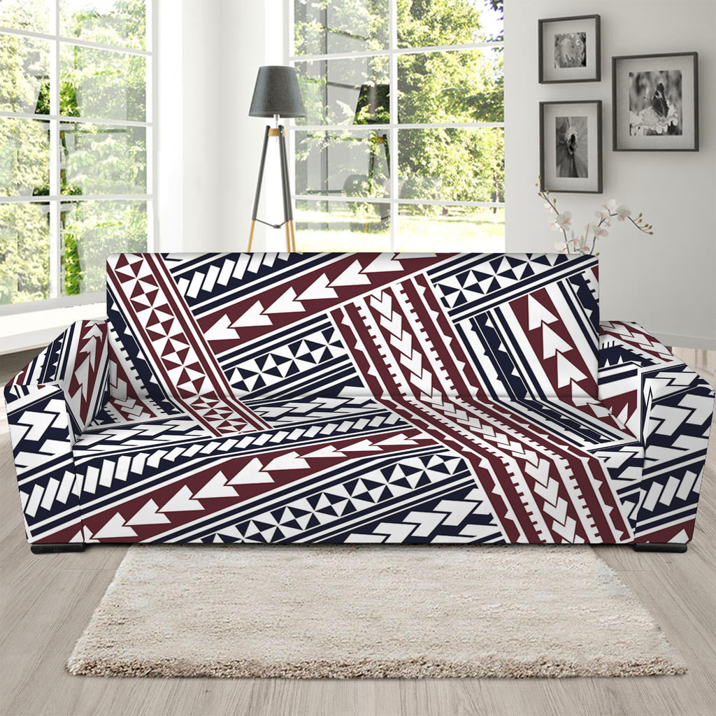 Maori Tribal Pattern Print Sofa Slipcover