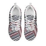 Maori Tribal Pattern Print White Sneakers