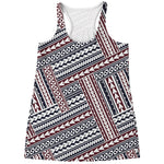 Maori Tribal Pattern Print Women's Racerback Tank Top