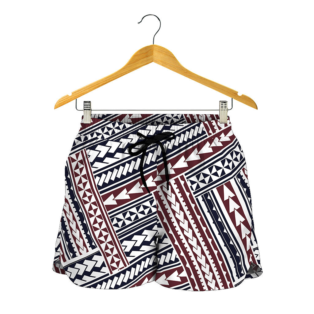 Maori Tribal Pattern Print Women's Shorts