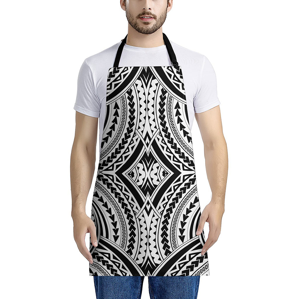 Maori Tribal Polynesian Tattoo Print Apron