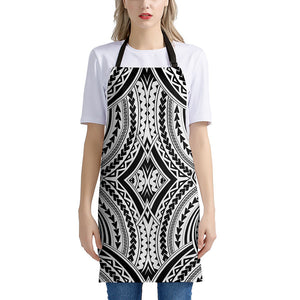 Maori Tribal Polynesian Tattoo Print Apron