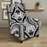 Maori Tribal Polynesian Tattoo Print Armchair Protector