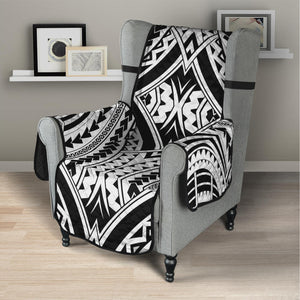 Maori Tribal Polynesian Tattoo Print Armchair Protector