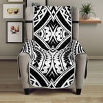 Maori Tribal Polynesian Tattoo Print Armchair Protector