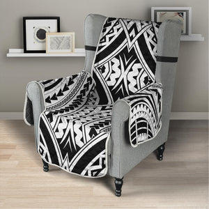 Maori Tribal Polynesian Tattoo Print Armchair Protector