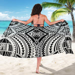 Maori Tribal Polynesian Tattoo Print Beach Sarong Wrap