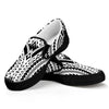 Maori Tribal Polynesian Tattoo Print Black Slip On Shoes