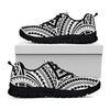 Maori Tribal Polynesian Tattoo Print Black Sneakers