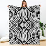 Maori Tribal Polynesian Tattoo Print Blanket