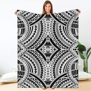 Maori Tribal Polynesian Tattoo Print Blanket