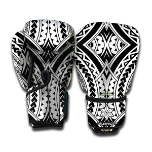 Maori Tribal Polynesian Tattoo Print Boxing Gloves