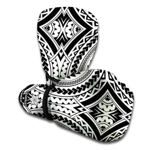 Maori Tribal Polynesian Tattoo Print Boxing Gloves