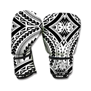 Maori Tribal Polynesian Tattoo Print Boxing Gloves
