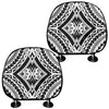 Maori Tribal Polynesian Tattoo Print Car Headrest Covers