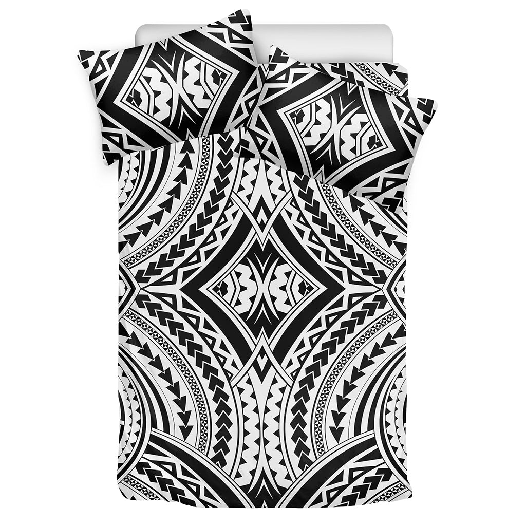 Maori Tribal Polynesian Tattoo Print Duvet Cover Bedding Set