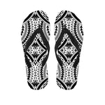 Maori Tribal Polynesian Tattoo Print Flip Flops