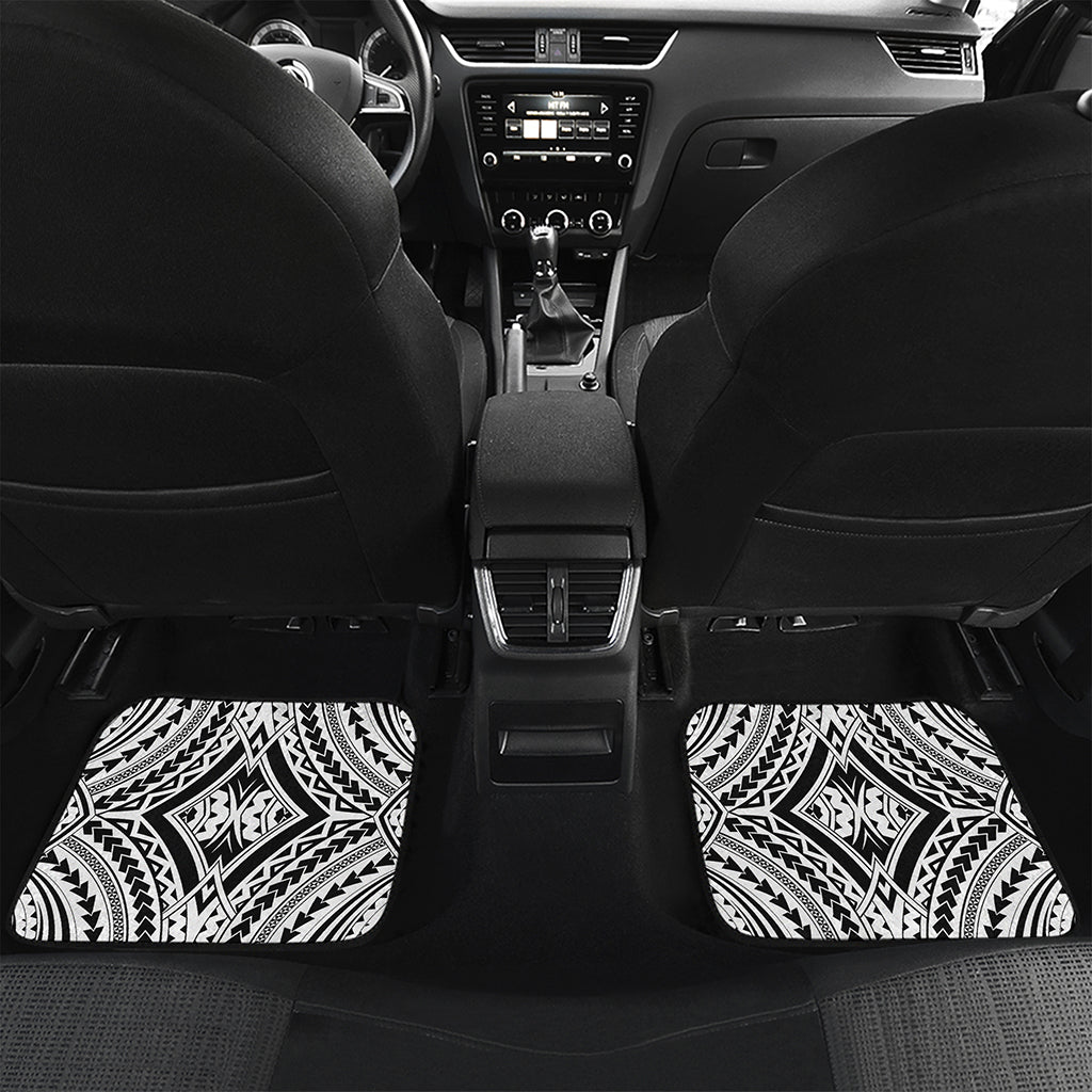 Maori Tribal Polynesian Tattoo Print Front and Back Car Floor Mats