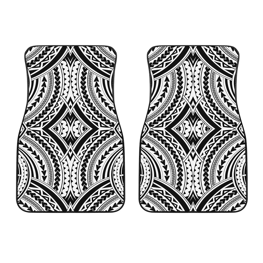 Maori Tribal Polynesian Tattoo Print Front Car Floor Mats