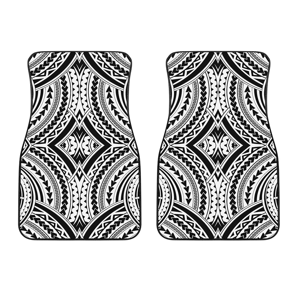 Maori Tribal Polynesian Tattoo Print Front Car Floor Mats