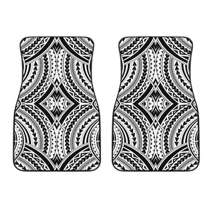 Maori Tribal Polynesian Tattoo Print Front Car Floor Mats