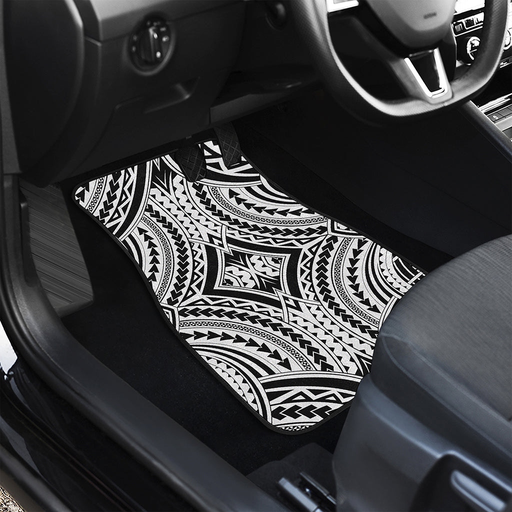 Maori Tribal Polynesian Tattoo Print Front Car Floor Mats