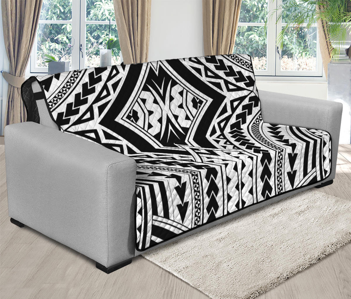 Maori Tribal Polynesian Tattoo Print Futon Protector