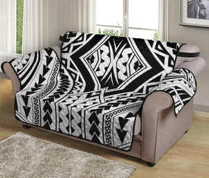 Maori Tribal Polynesian Tattoo Print Loveseat Protector