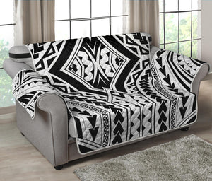 Maori Tribal Polynesian Tattoo Print Loveseat Protector