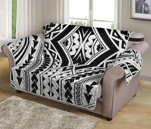 Maori Tribal Polynesian Tattoo Print Loveseat Protector