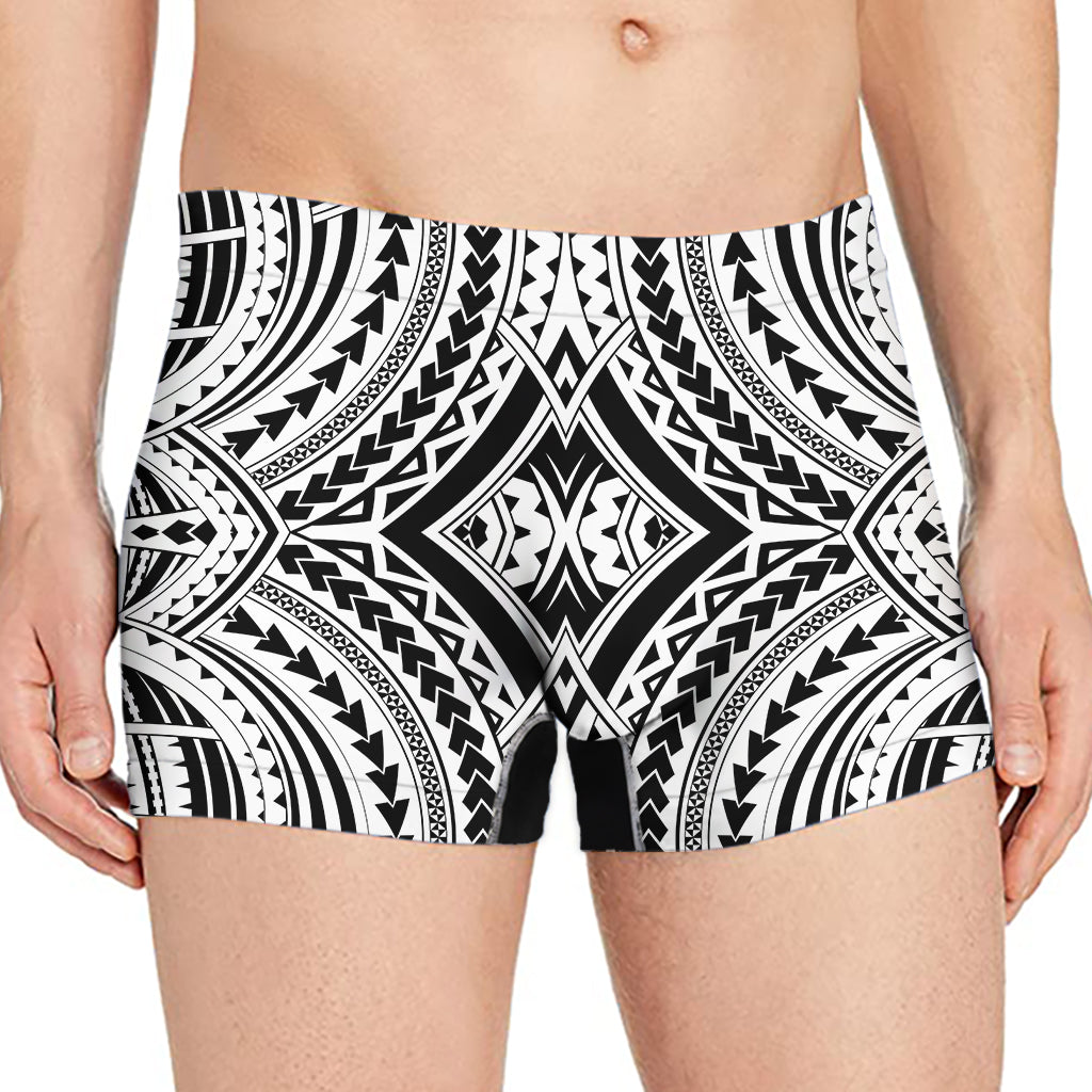 Maori Tribal Polynesian Tattoo Print Men's Boxer Briefs