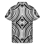 Maori Tribal Polynesian Tattoo Print Men's Short Sleeve Shirt
