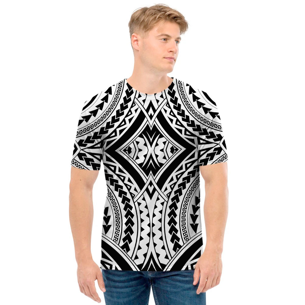 Maori Tribal Polynesian Tattoo Print Men's T-Shirt