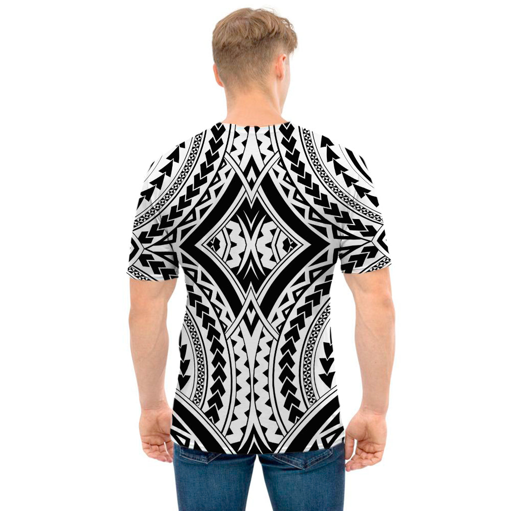 Maori Tribal Polynesian Tattoo Print Men's T-Shirt