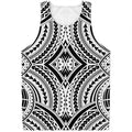 Maori Tribal Polynesian Tattoo Print Men's Tank Top