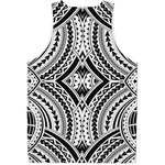 Maori Tribal Polynesian Tattoo Print Men's Tank Top