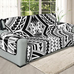 Maori Tribal Polynesian Tattoo Print Oversized Sofa Protector