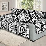 Maori Tribal Polynesian Tattoo Print Oversized Sofa Protector