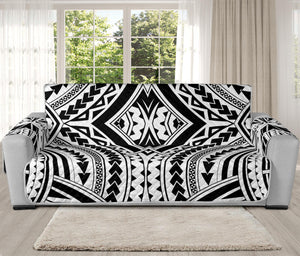 Maori Tribal Polynesian Tattoo Print Oversized Sofa Protector