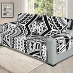 Maori Tribal Polynesian Tattoo Print Oversized Sofa Protector