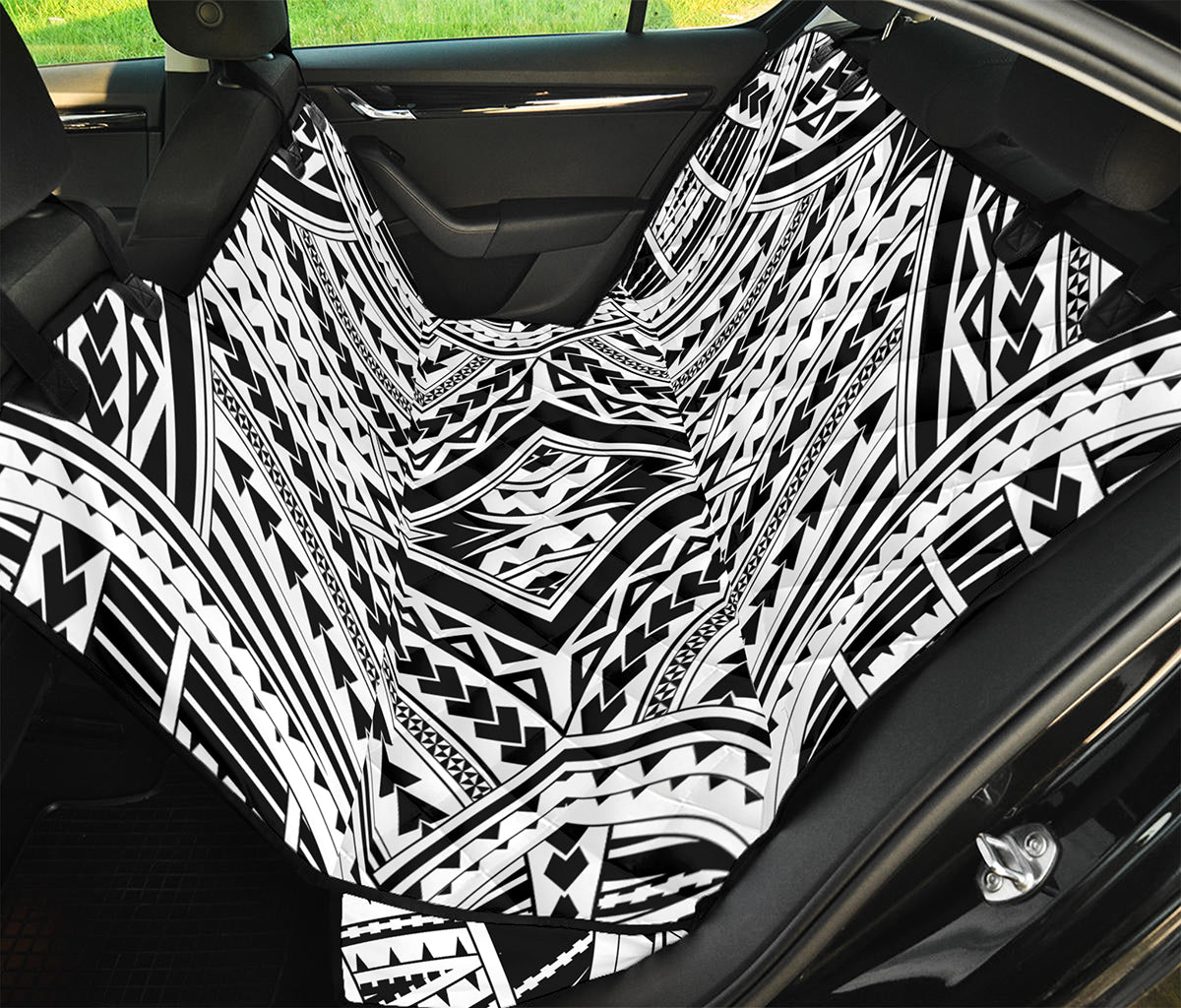 Maori Tribal Polynesian Tattoo Print Pet Car Back Seat Cover