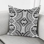 Maori Tribal Polynesian Tattoo Print Pillow Cover